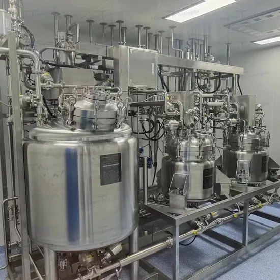 Sistema di preparazione di creme per estrazione sterile liquida orale farmaceutica e di unguenti per occhi